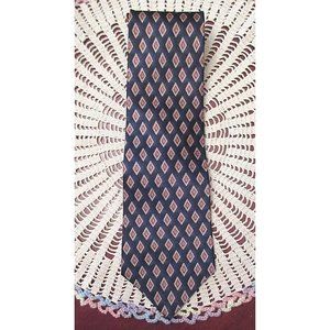 Staffordshire Mens Necktie Tie 100% Silk Navy Burg